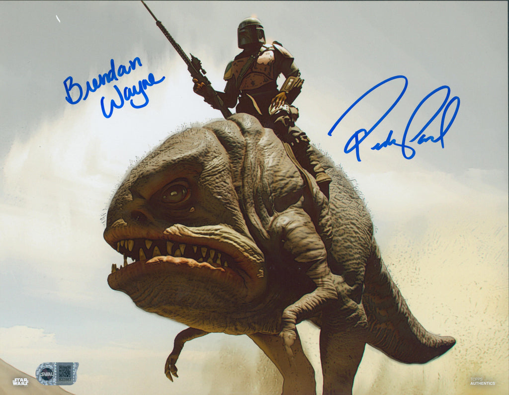 Pedro Pascal & Brendan Wayne Signed 11x14 Photo - SWAU Authenticated