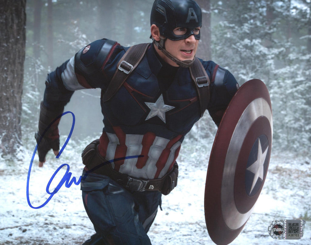 Chris Evans Signed 8x10 Photo - SWAU Authenticated - SWAU