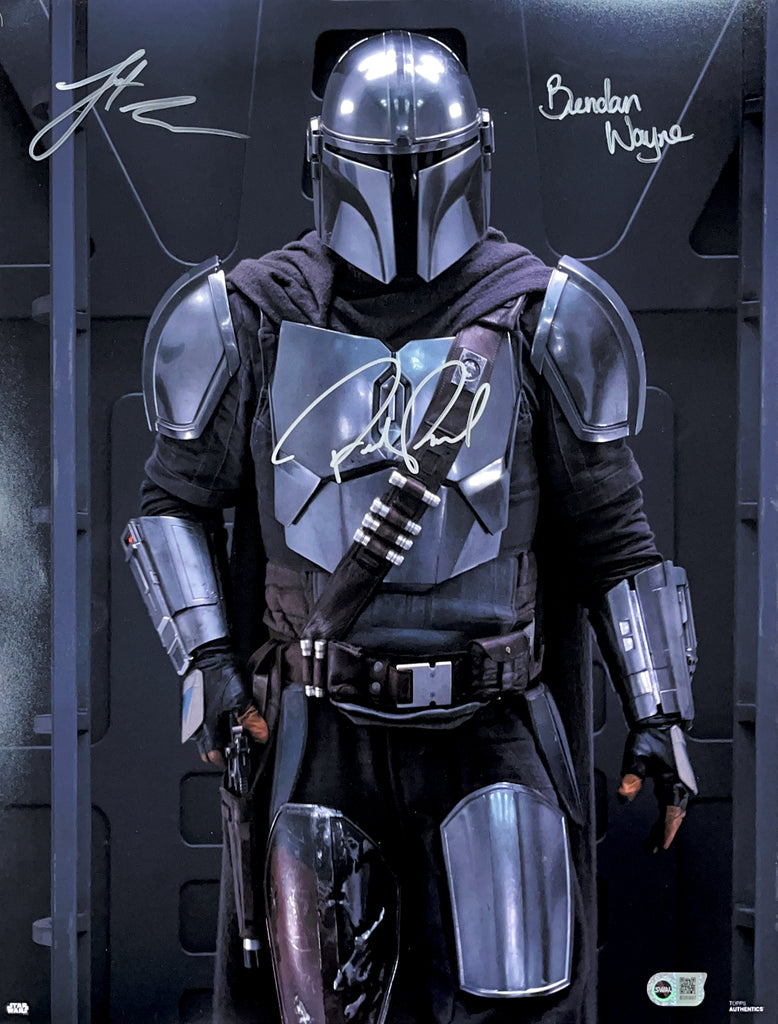 Pedro Pascal, Brendan Wayne, & Lateef Crowder Signed 16x20 Photo - SWAU Authenticated