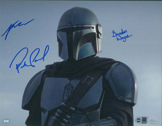 Pedro Pascal, Brendan Wayne, & Lateef Crowder Signed 11x14 Photo - SWAU Authenticated