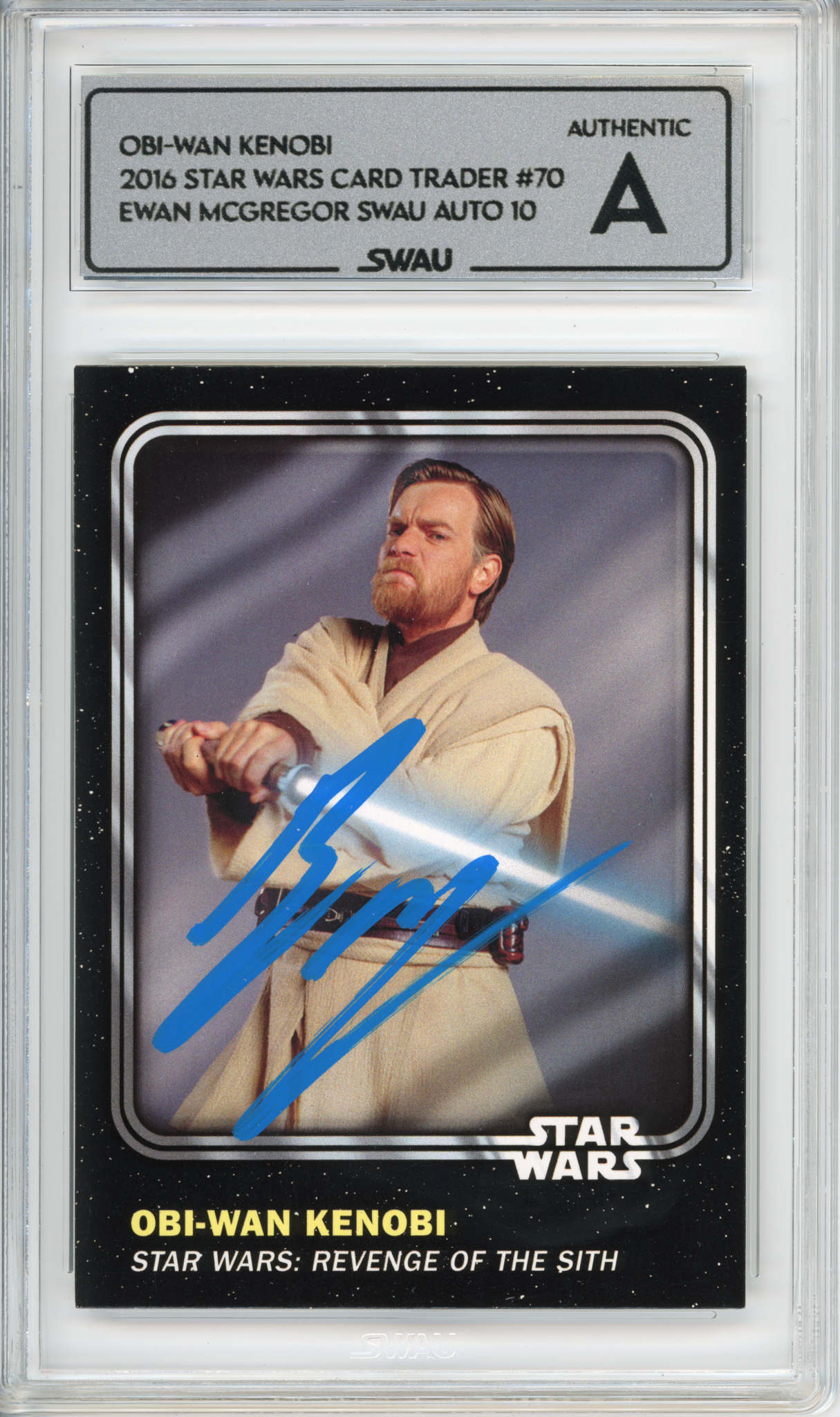 Ewan McGregor Signed Trading Card - SWAU Authenticated & Encapsulated