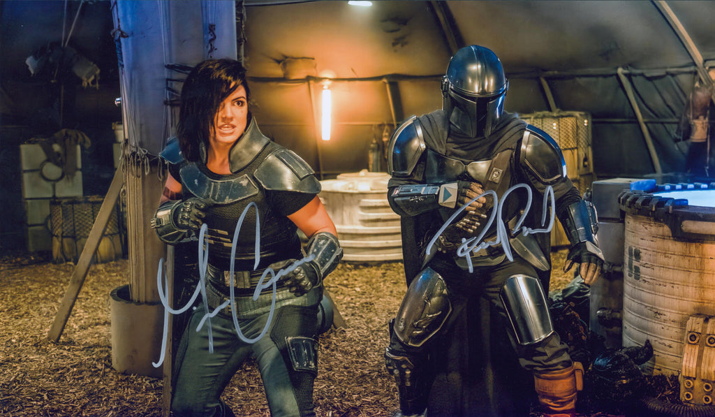 Pedro Pascal & Gina Carano Signed 10x20 Photo - SWAU Authenticated