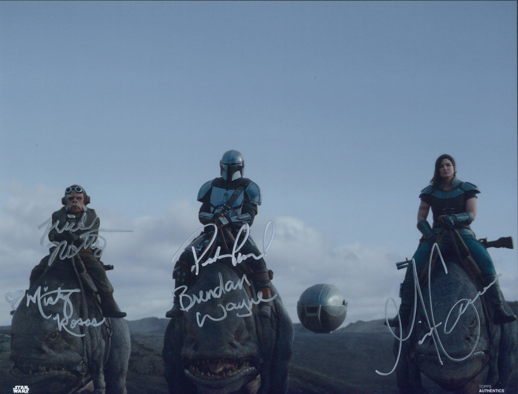 Pedro Pascal, Brendan Wayne, Gina Carano, Misty Rosas, & Nick Nolte Signed 11x14 Photo - SWAU Authenticated