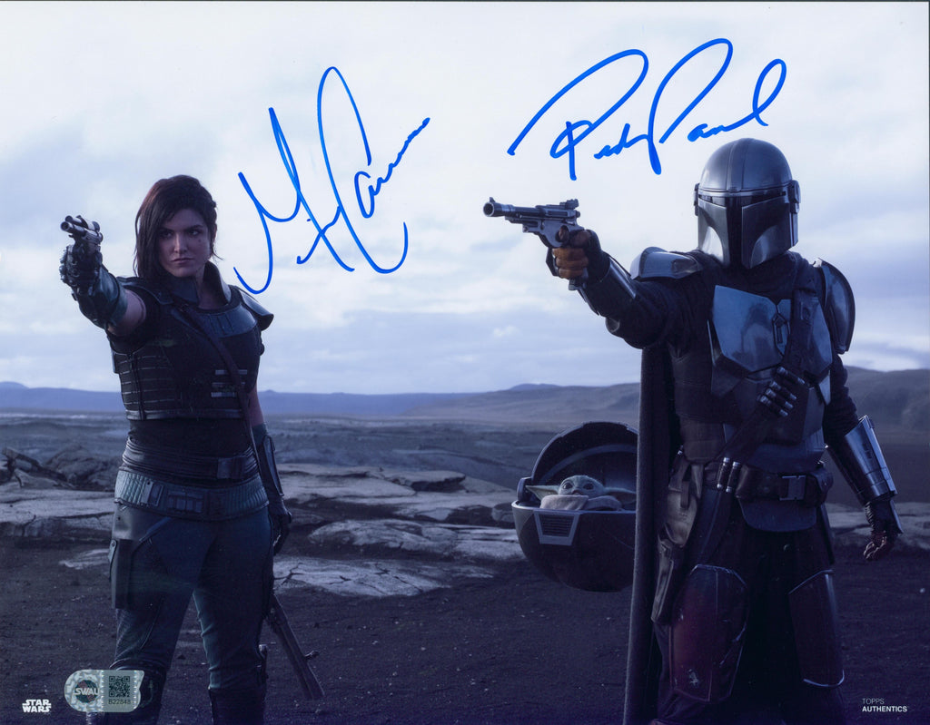 Pedro Pascal & Gina Carano Signed 11x14 Photo - SWAU Authenticated