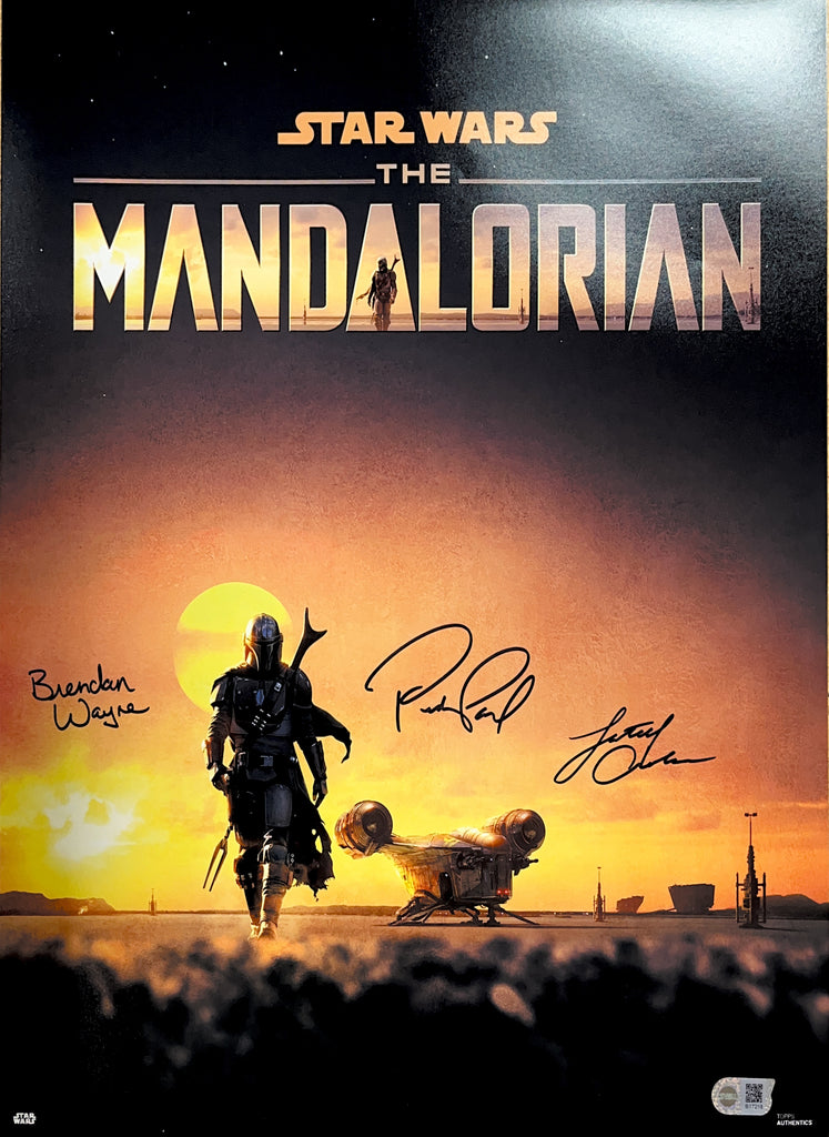 Pedro Pascal, Brendan Wayne, & Lateef Crowder Signed 16x20 Photo - SWAU Authenticated