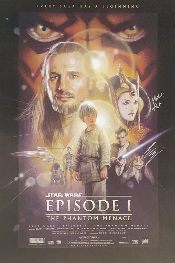 Natalie Portman & Ewan McGregor Signed Star Wars: Episode I Poster - SWAU Authenticated