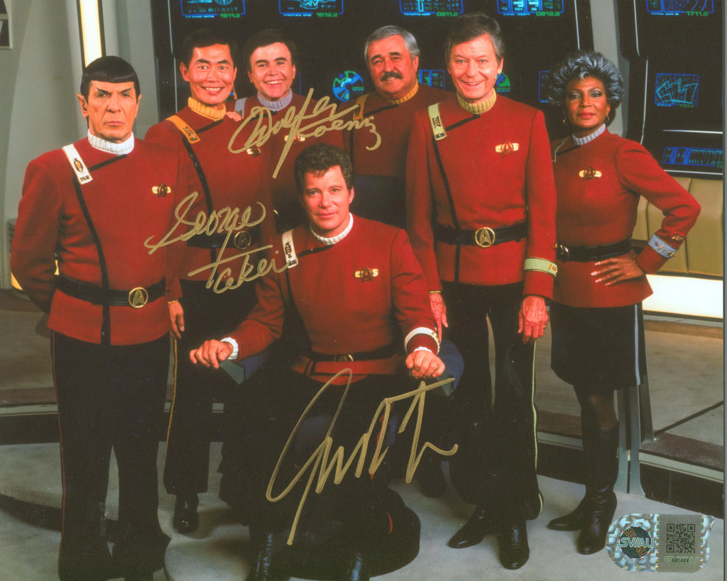 George Takei, William Shatner & Walter Koenig Signed 8x10 Photo - SWAU Authenticated
