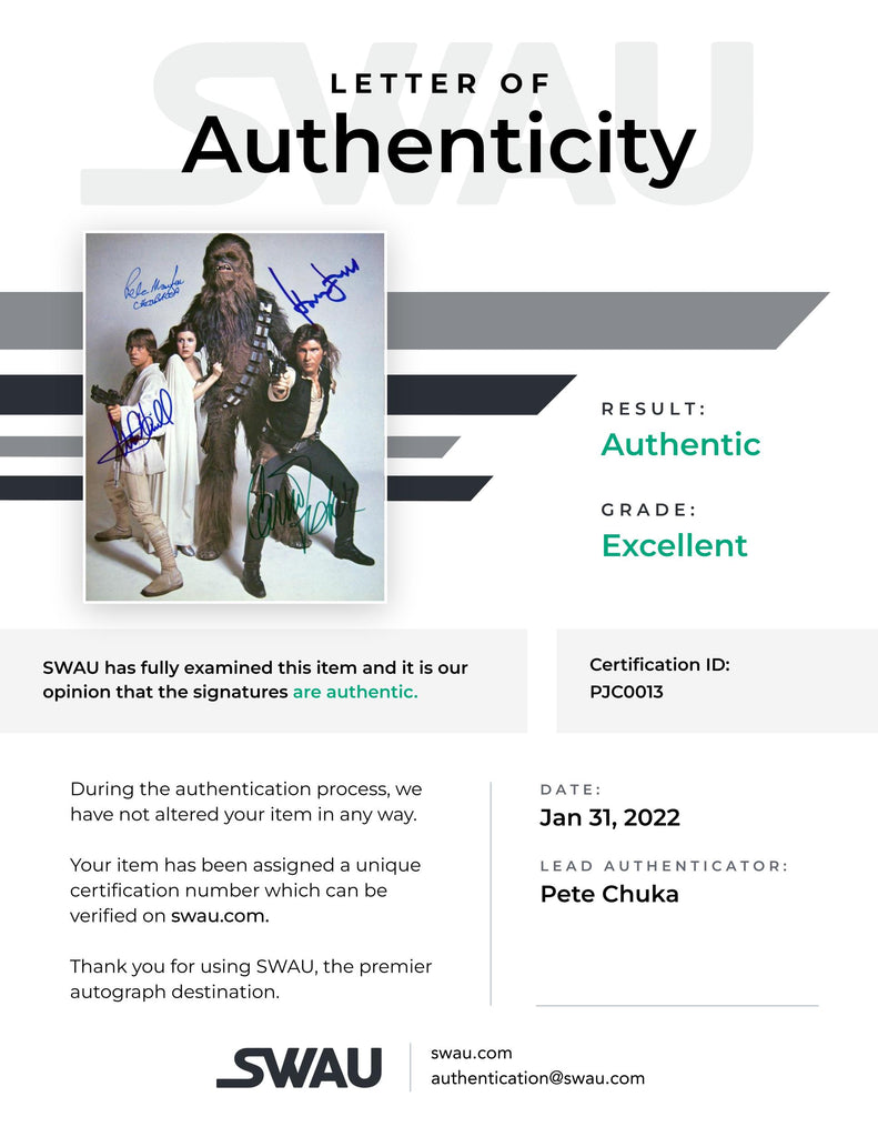 Letter of Authenticity