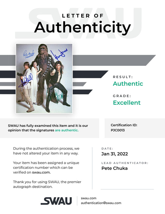 Letter of Authenticity