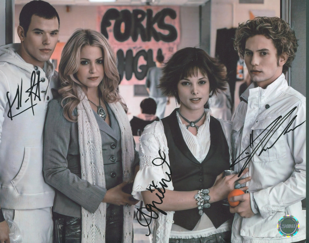 Ashley Greene & Jackson Rathbone & Kellan Lutz Signed 11x14 Photo - SWAU Authenticated - SWAU